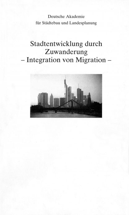 Cover "Stadtentwicklung durch Zuwanderung"