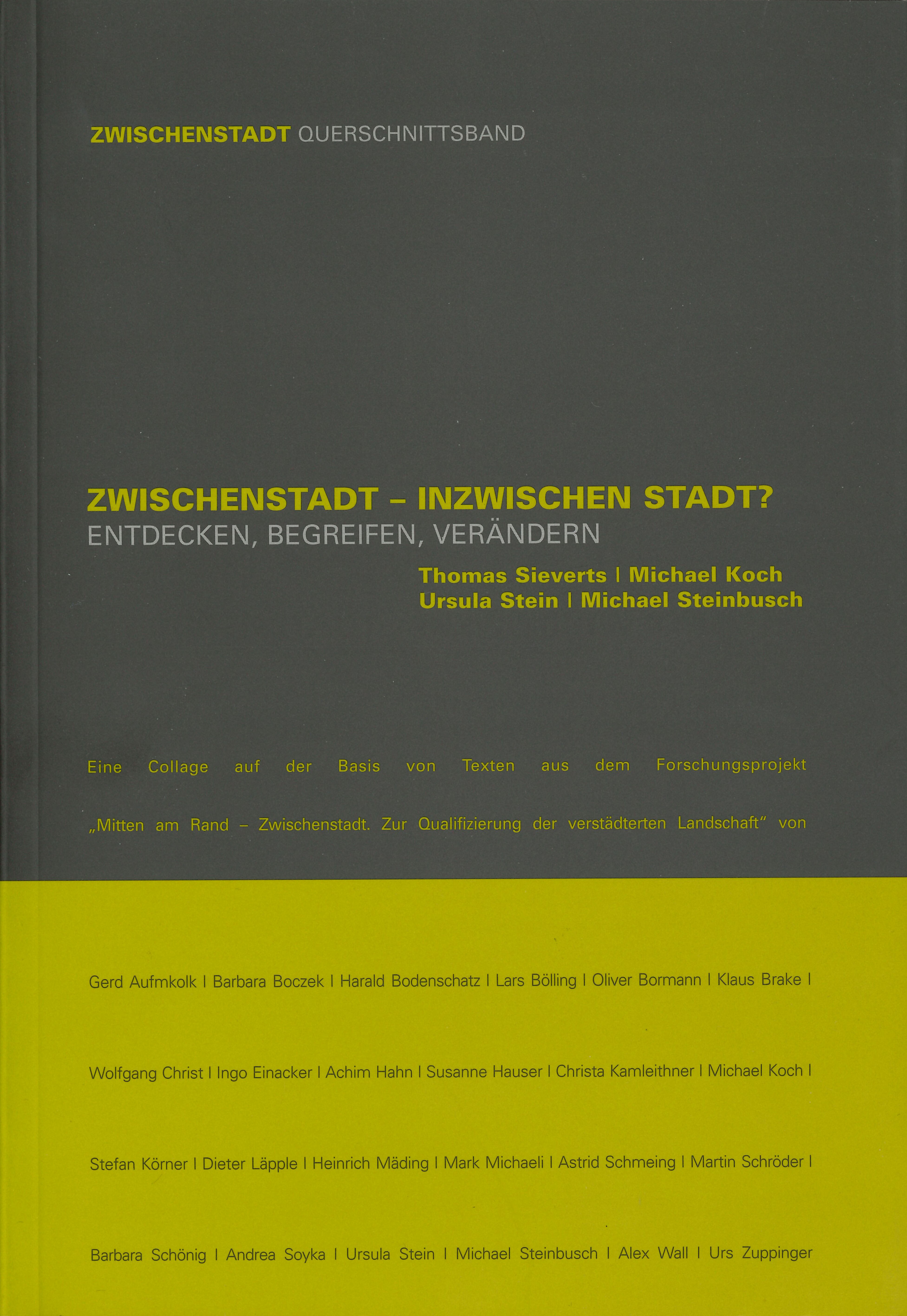 Cover "Zwischenstadt – Inzwischen Stadt?" (Zwischenstadt, Querschnittsband)